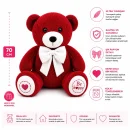 Kırmızı Peluş Evren Ayısı (70~80 cm)