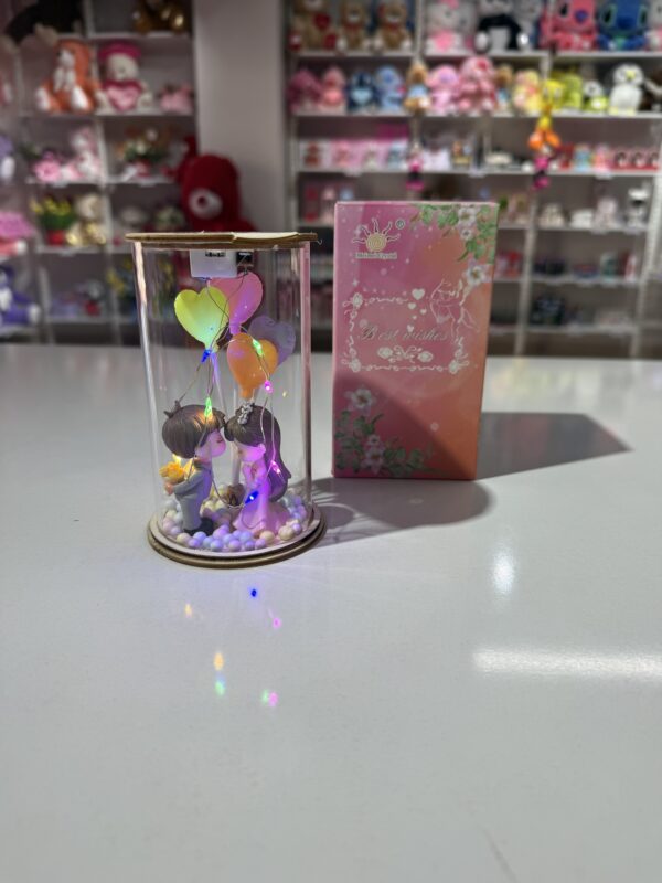 Balonlu Sevgili Modelli Biblo Işıklı