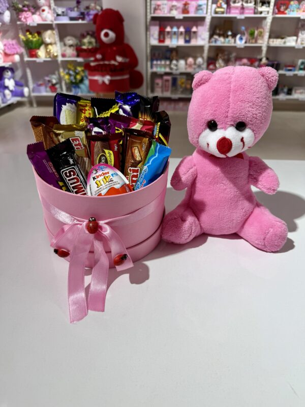 25 cm Ayıcık ve Çikolata Kutusu