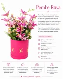 Yapay Çiçek Kutusu – Premium Tasarım | Pembe Rüya